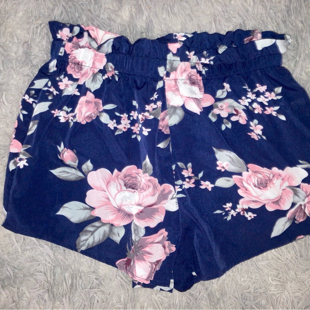 LISTING WILL BE REMOVED 5/7 SHEIN High Waist Pink and Blue Floral Shorts